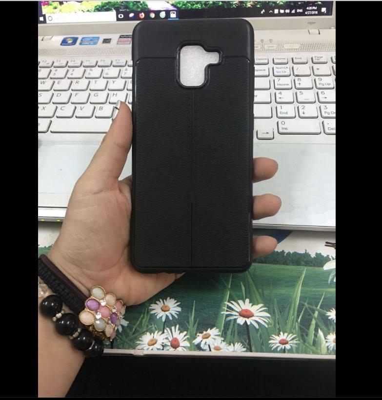 Ốp lưng dẻo giả da hiệu Auto Focus cho Samsung A8 Plus 2018
