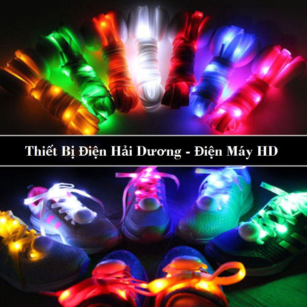 COMBO Bộ dây giày vải gắn đèn led phát sáng dùng pin 1m2 (Các màu)