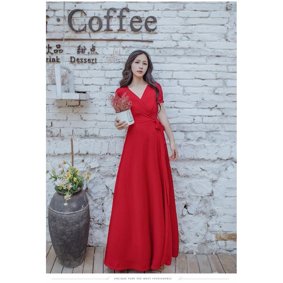Đầm maxi tay con.......cam kết hàng y hình