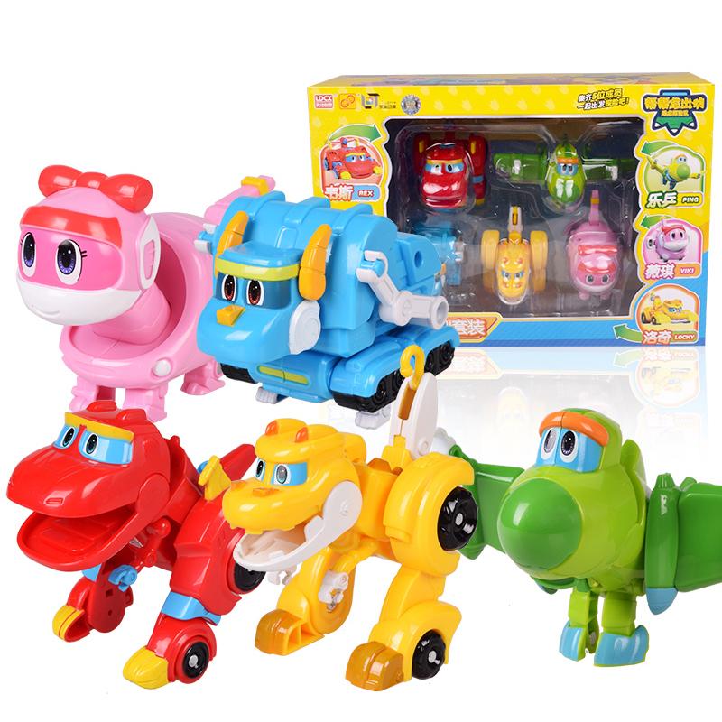 Đồ chơi Hộp 5 con biệt đội khủng long biến hình Gogo Dino