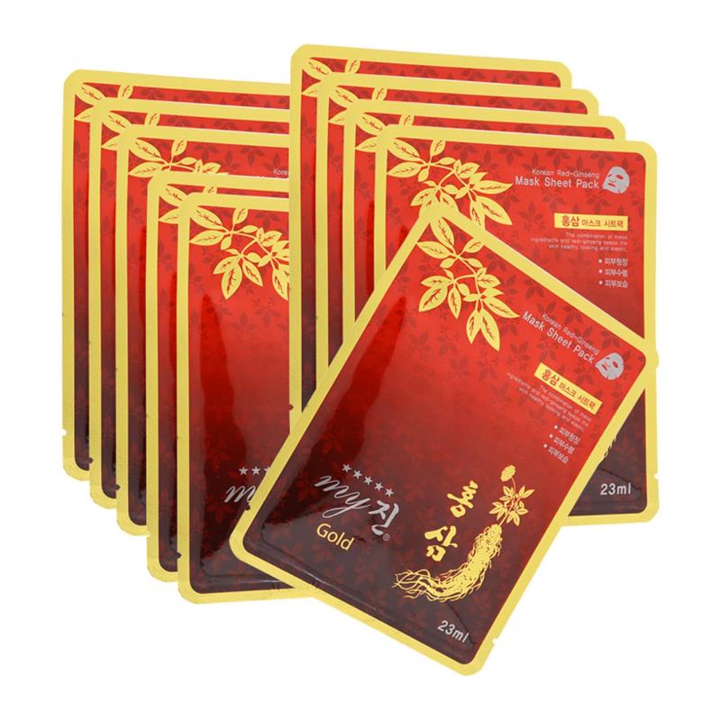 Bộ 10 miếng đắp mặt nạ MY JIN GOLD KOREA RED GINGSENG