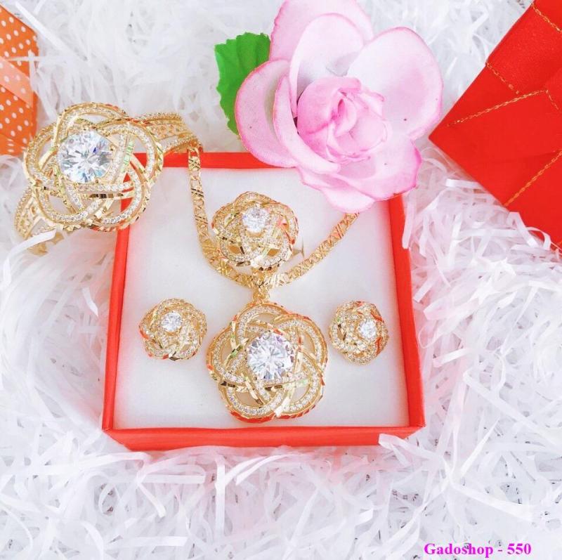 Bộ Trang Sức Nữ Xi Vàng 18k _ BTS040602 Gadoshop