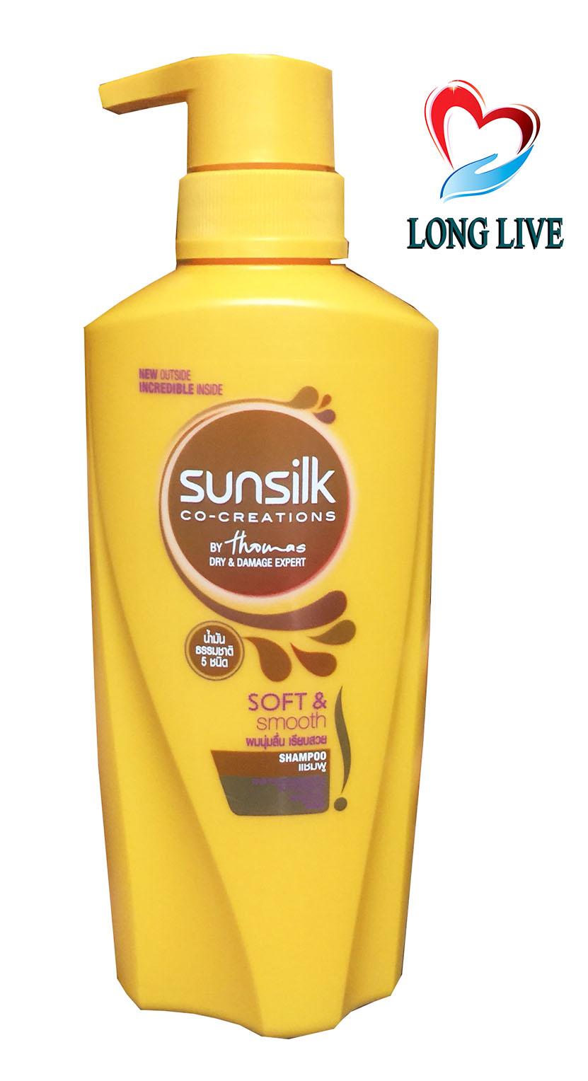 Dầu gội Sunsilk Thái Lan Mềm Mượt Diệu Kỳ 400ml (vàng)