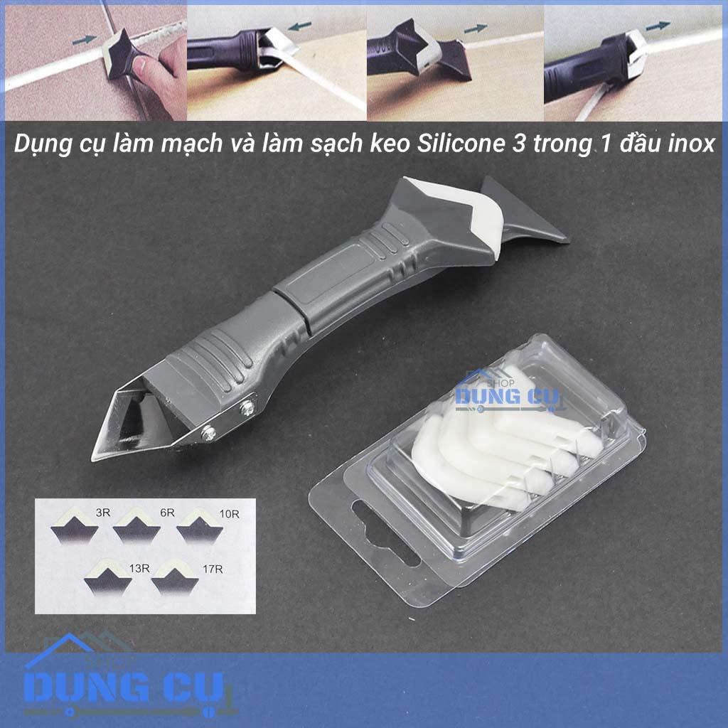 Dụng cụ làm sạch và vuốt keo silicone đa năng 3 trong 1