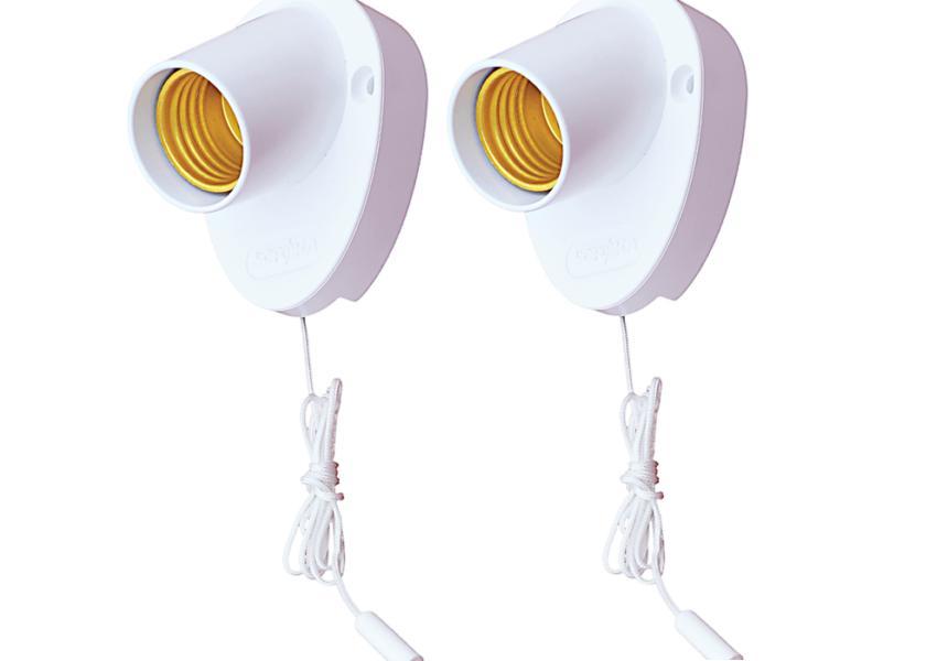 Bộ 2 Đui Đèn E27 Xéo Công Tắc Giật