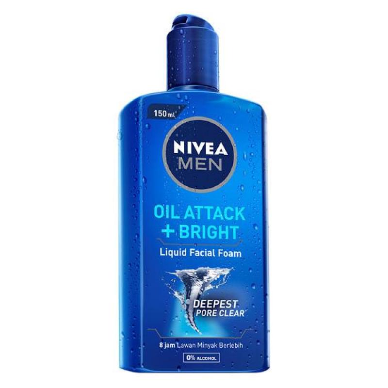 Gel Rửa Mặt Nivea Men Oil Attack + Bright (150ml)