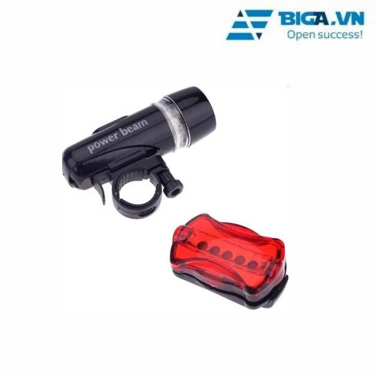 Bộ đèn pin gắn xe đạp và đèn chiếu hậu 5 led wj-101