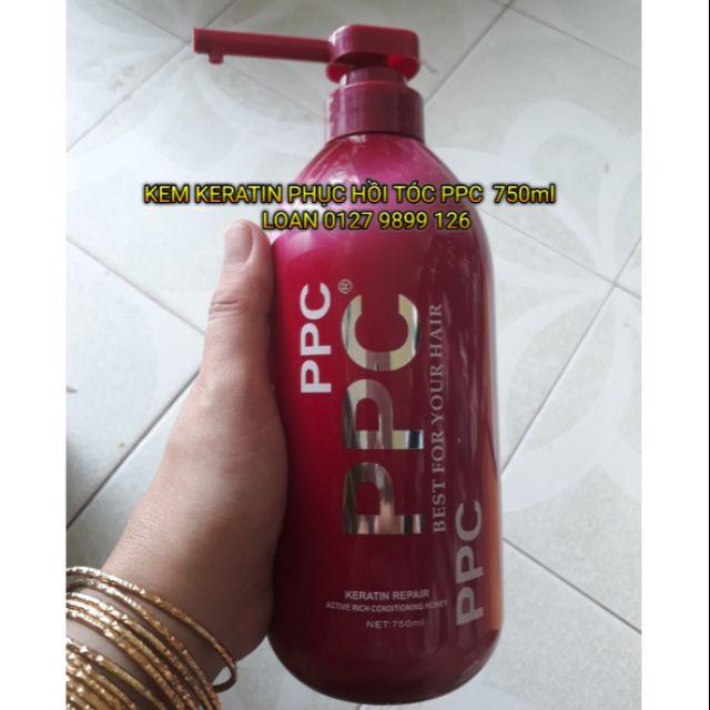 Kem keratin ppc repair chính hãng phục hồi tóc hư tổn 750ml