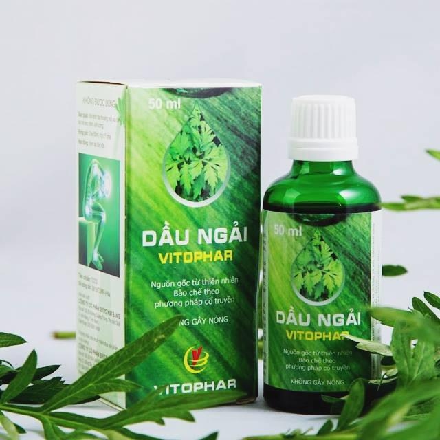 Tinh dầu ngải cứu xoa bóp Victophar hết đau nhức xương khớp lọ 50ml