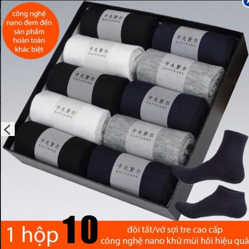 Hộp 10 đôi tất chống thối Cổ thấp ngang mắt cá chân