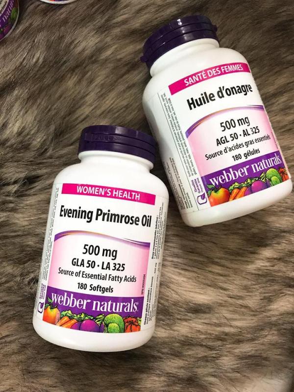 Tinh dầu hoa anh thảo 500mg Webber Naturals 180 viên nang, nội địa Canada