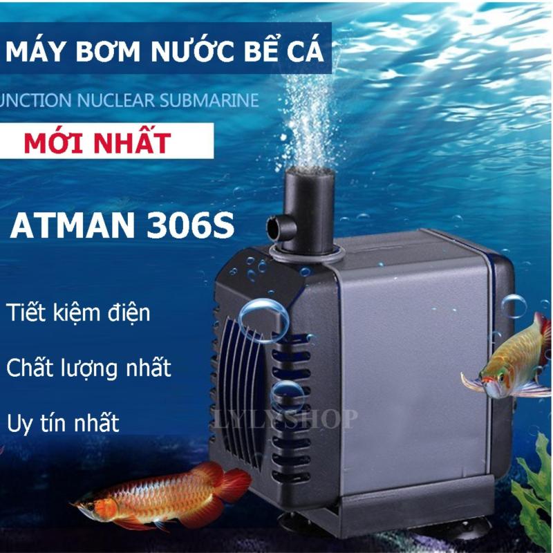 Máy bơm nước tăng áp, máy bơm nước hồ cá ATMAN AT-306s (27W, 2000l/h) cao cấp - Siêu bền, Bảo Hành Uy Tín 1 đổi 1