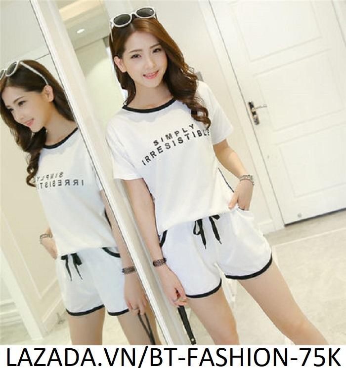 Đồ Bộ Áo Thun Nữ + Quần Thun Thể Thao, Ở Nhà, Đi Ngủ Thời Trang Mới - BT Fashion (AT-Simply)