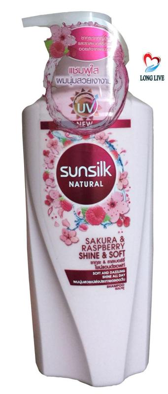Dầu gội Sunsilk Thái Lan Natural Sakura Raspberry Shine Soft 450ml giá rẻ