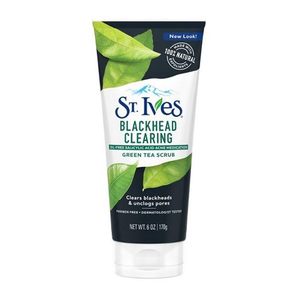 Sữa Rửa Mặt Tẩy Tế Bào Chết ST Ives Blackhead Clearing Green Tea Scrub 170g