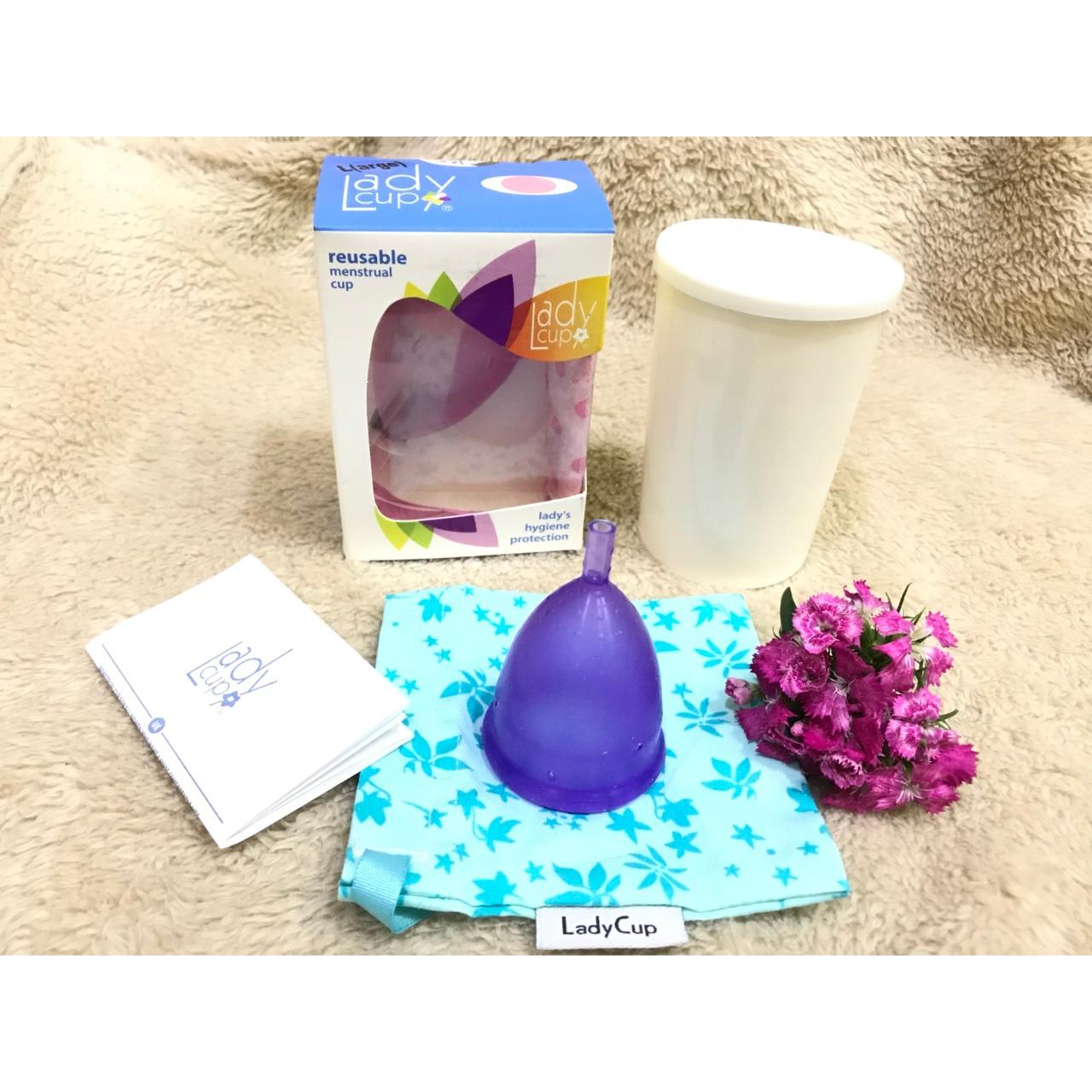 Cốc nguyệt san Lady cup tặng kèm Cốc Tiệt trùng + 5 viên khử trùng