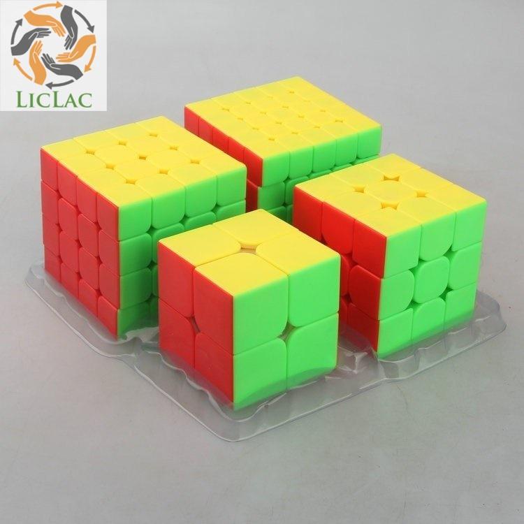 Bộ 4 Đồ Chơi Rubik (2x2 - 3x3 - 4x4 - 5x5 ) - Rubik Phát Triển Trí Não - Rubik Không Viền Cao Cấp