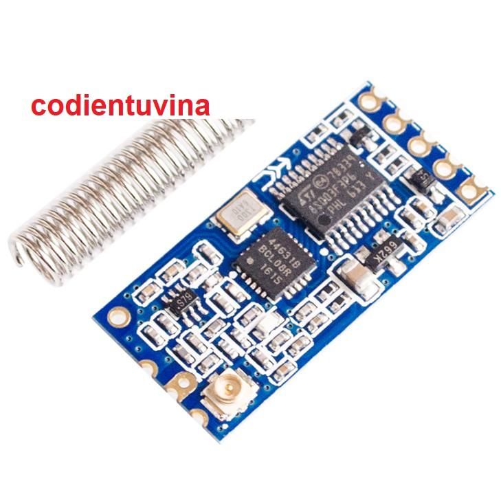 Mạch thu phát rf uart hc12 si4463 433mhz