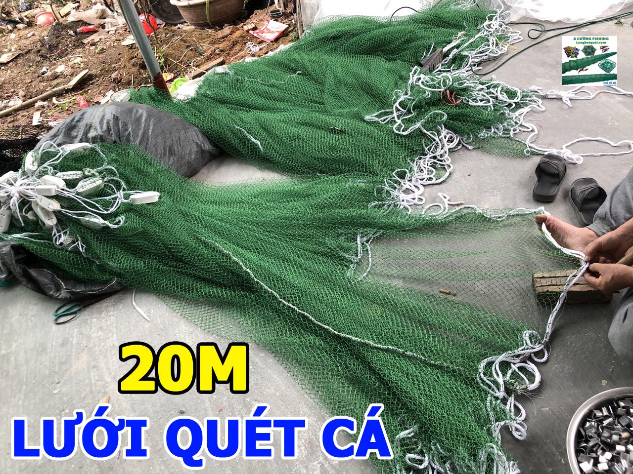 Lưới Quét Cá , Kéo Cá , Cao 2m dài 20m (  Lưới Dù Thái Lan )