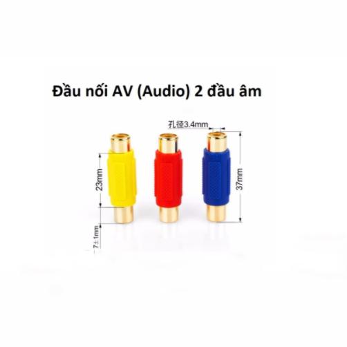 Đầu nối cáp loa av/audio 2 đầu âm-1bộ 3 rắc