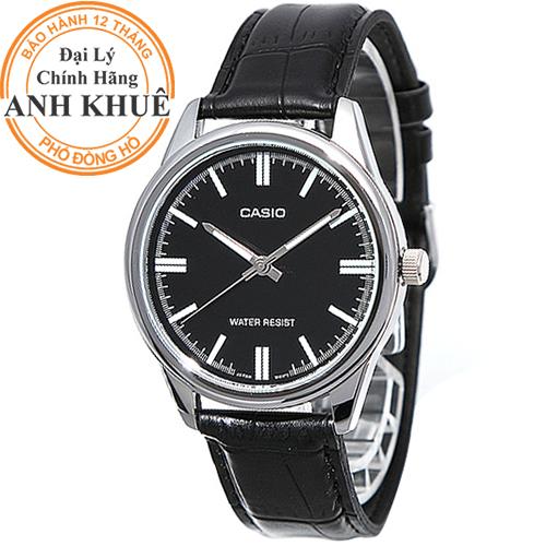 Đồng hồ nam dây da casio anh khuê mtp-v005l-1audf