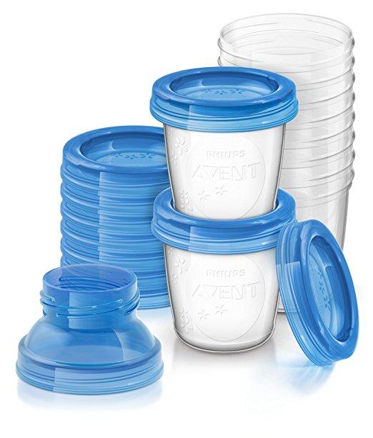 Cốc trữ sữa kèm 2 cổ bình philips avent 180ml
