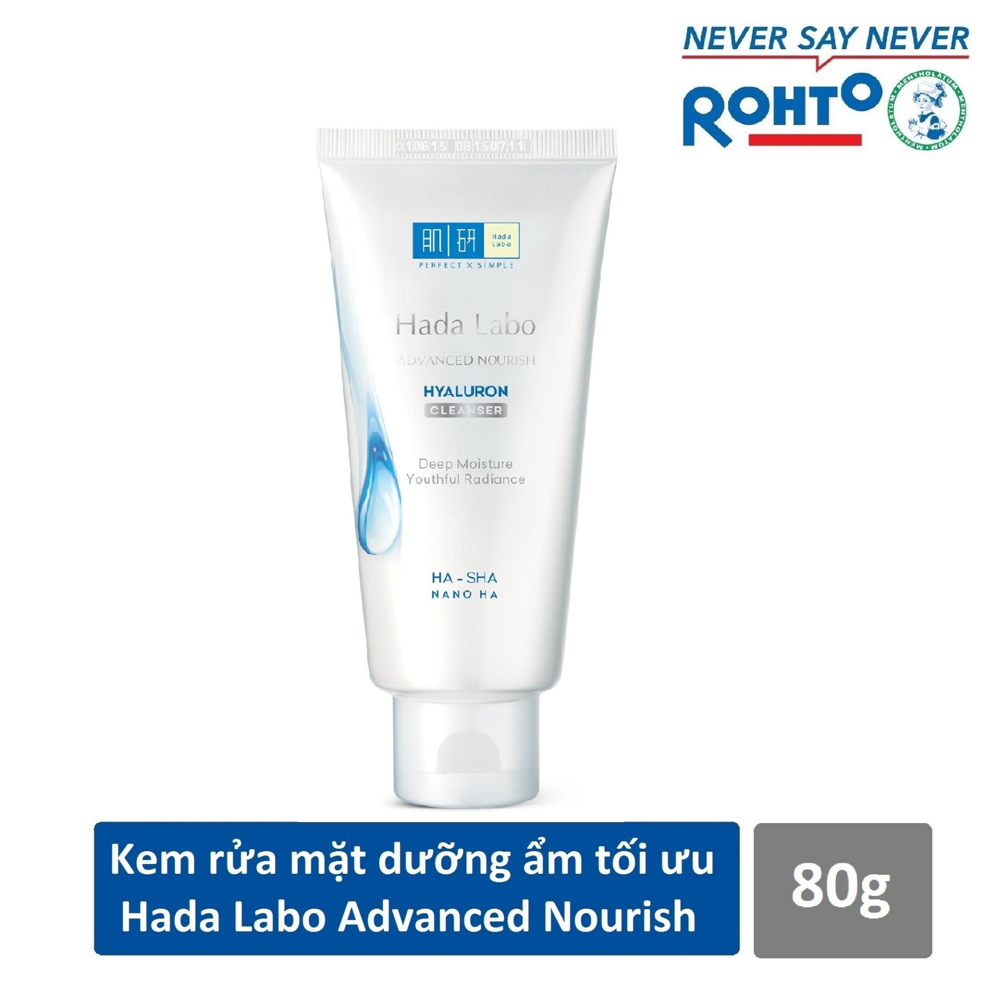 Kem rửa mặt dưỡng ẩm tối ưu Hada Labo Advanced Nourish Cleanser 80g