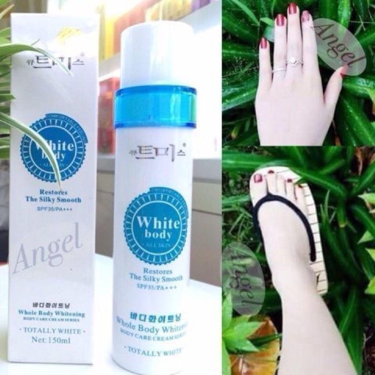 Bộ 2 Kem kích trắng da W. Body SPF35/PA+++ Hàn Quốc (150ml) - TẶNG 1 GEL HÚT MỤN THAN HOẠT TÍNH CAO CẤP