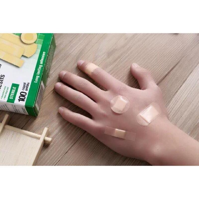 Hộp 100 miếng dán vết thương 4 kích thước First-Aid