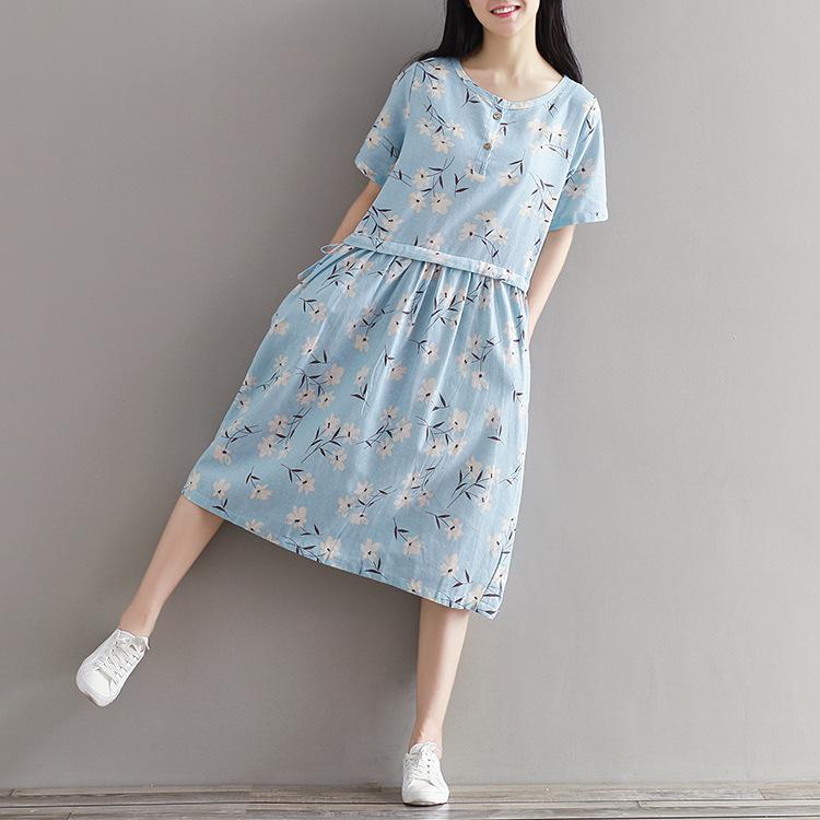 Váy bầu thô đũi xanh