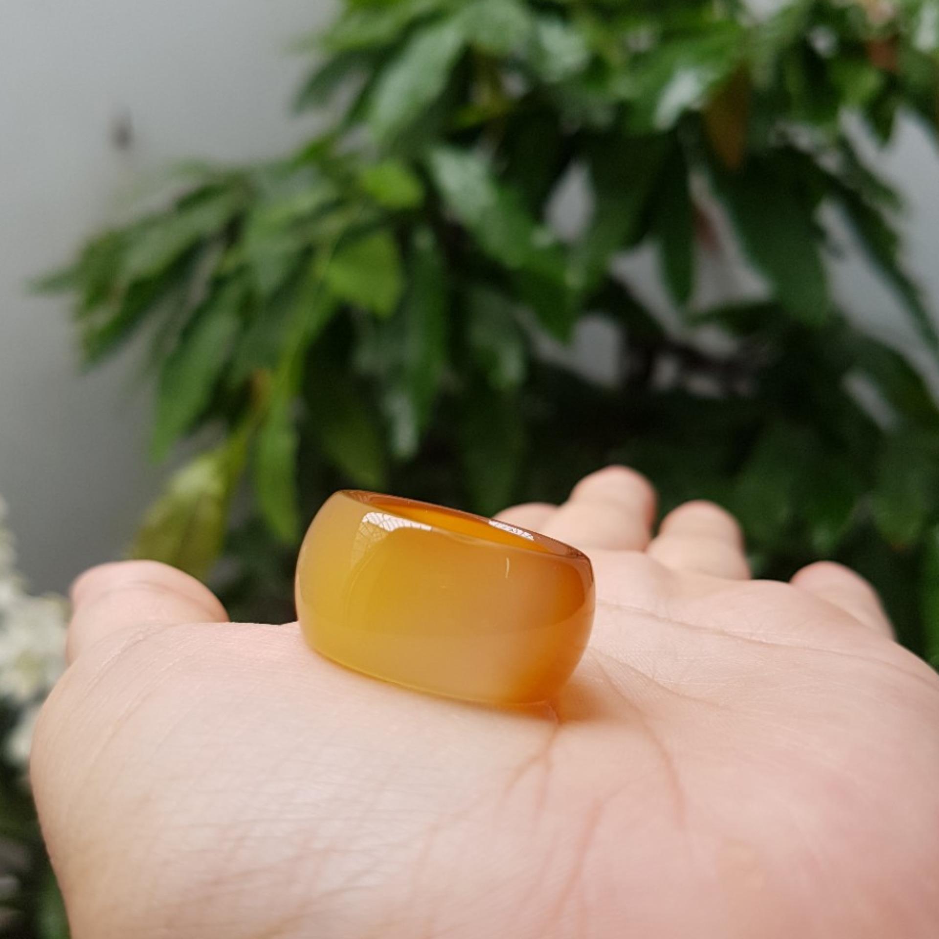 Nhẫn mã não vàng - xưởng buôn đá phong thủy Huỳnh Đào