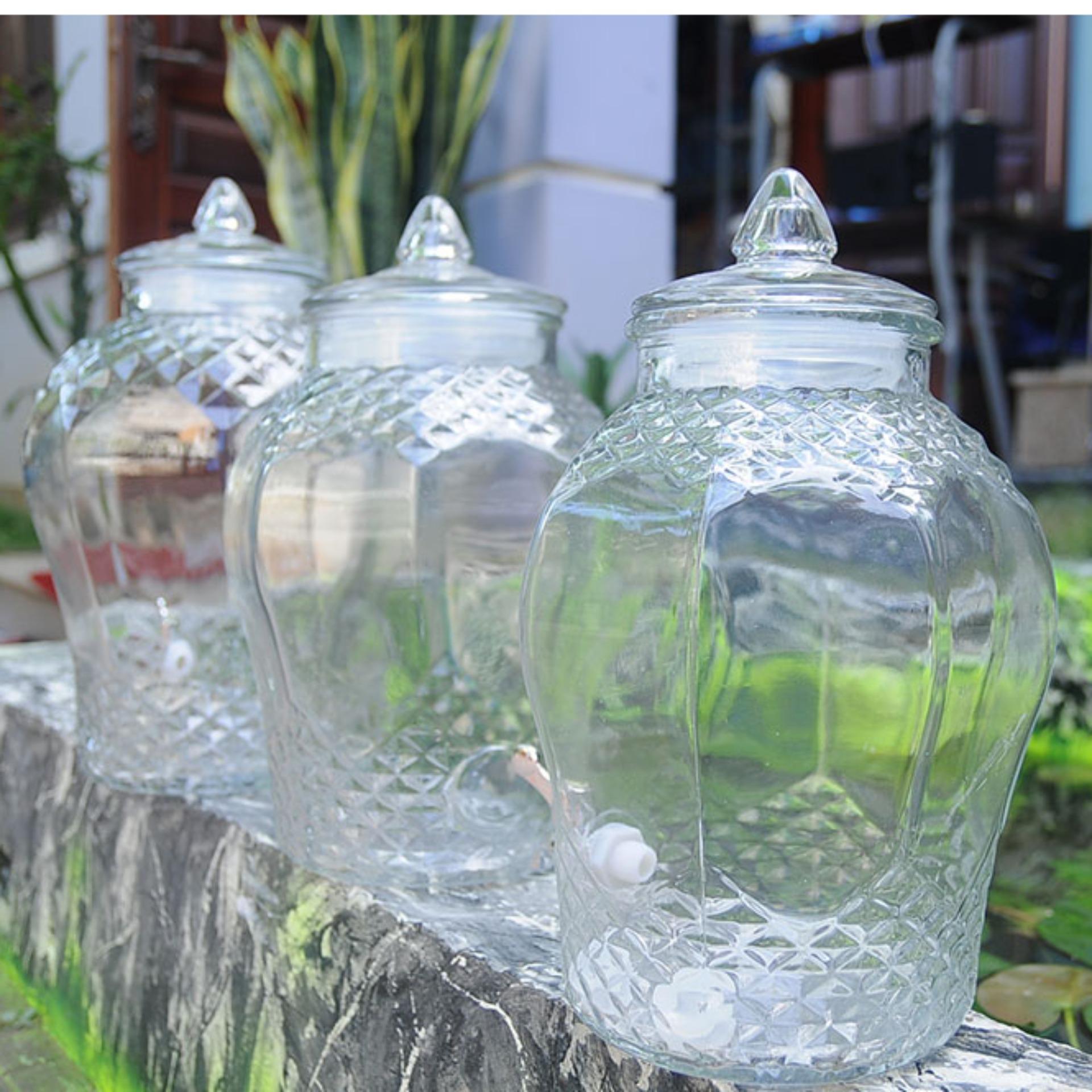 [HCM]Bình thủy tinh ngâm rượu kim cương 10L KHÔNG CÓ VÒI