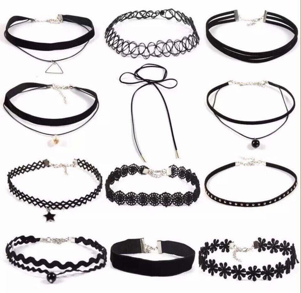 Vòng choker đeo cổ 1 sét 12 chiếc siêu rẻ