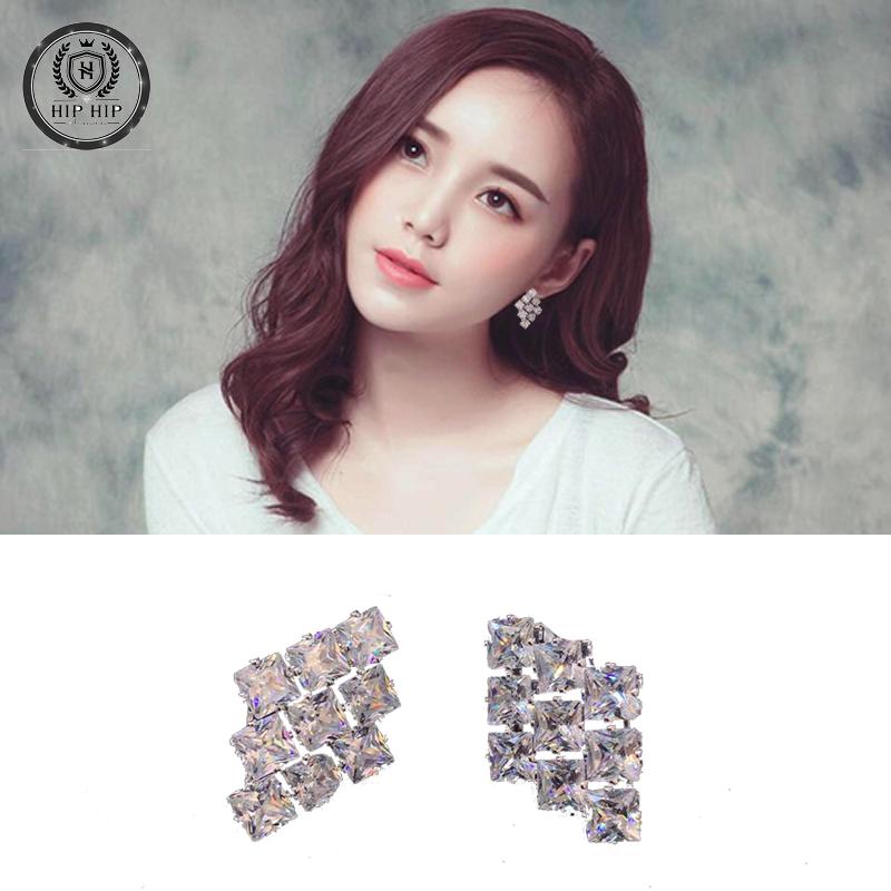 Bông tai bạc đính kim cương nhân tạo cao cấp KTND
