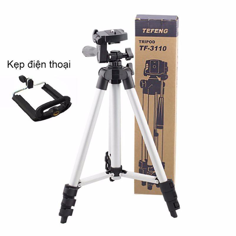 Gậy chụp hình 3 chân Tripods TF-3110 - Bộ chân máy ảnh full Tripod TF-3110 kèm Giá đỡ điện thoại, gậy tự sướng, tripod mini, chân máy ảnh, giá đỡ máy ảnh, chân máy quay phim, tripod 3120