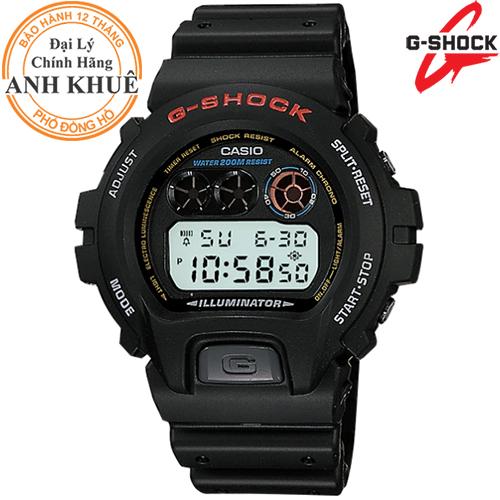 Đồng hồ nam dây nhựa g-shock chính hãng casio anh khuê dw-6900-1vdr
