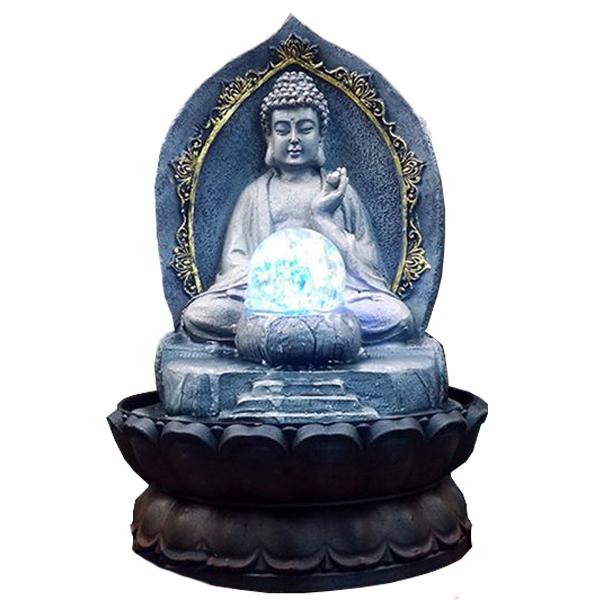 Thác nước phong thuỷ để bàn - đức phật thích ca mâu ni toạ thiền