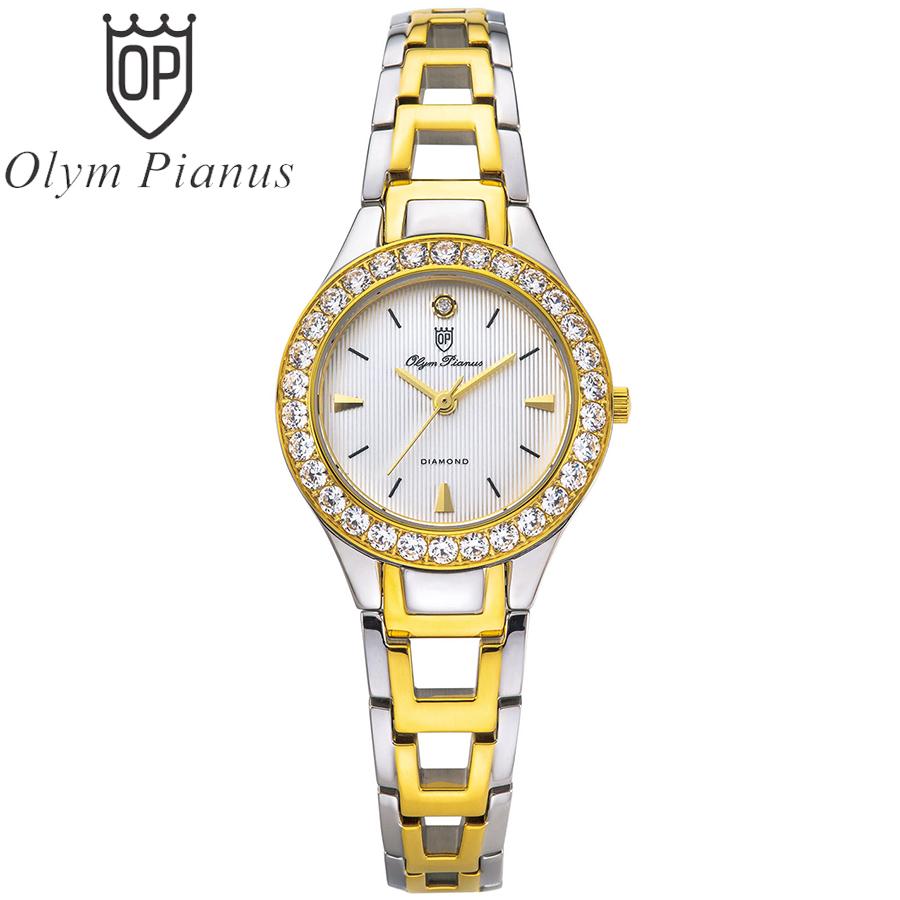 Đồng hồ nữ mặt kính sapphire Olym Pianus OP24591DLSK trắng