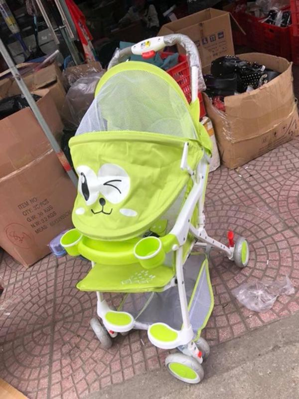 Xe đẩy tay mái dù gấu cười cho bé yêu, xe đẩy trẻ em 1 chiều 3 tư thế - mbphung33