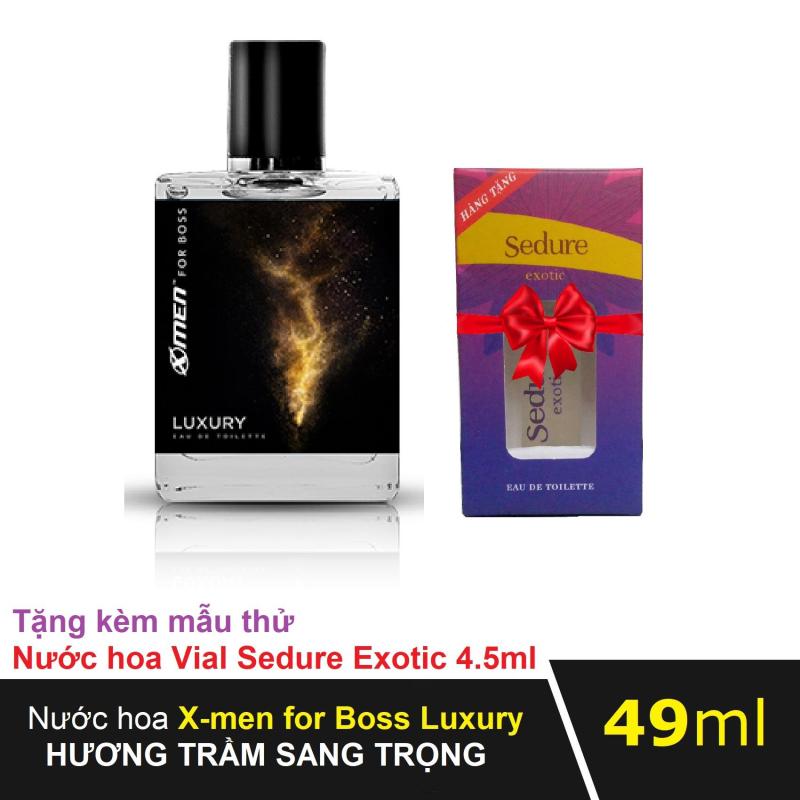 Nước hoa Xmen for Boss Luxury 49ml tặng kèm Nước hoa Vial Nữ Sedure Exotic 4.5ml hương thơm sang trọng cho cặp đôi