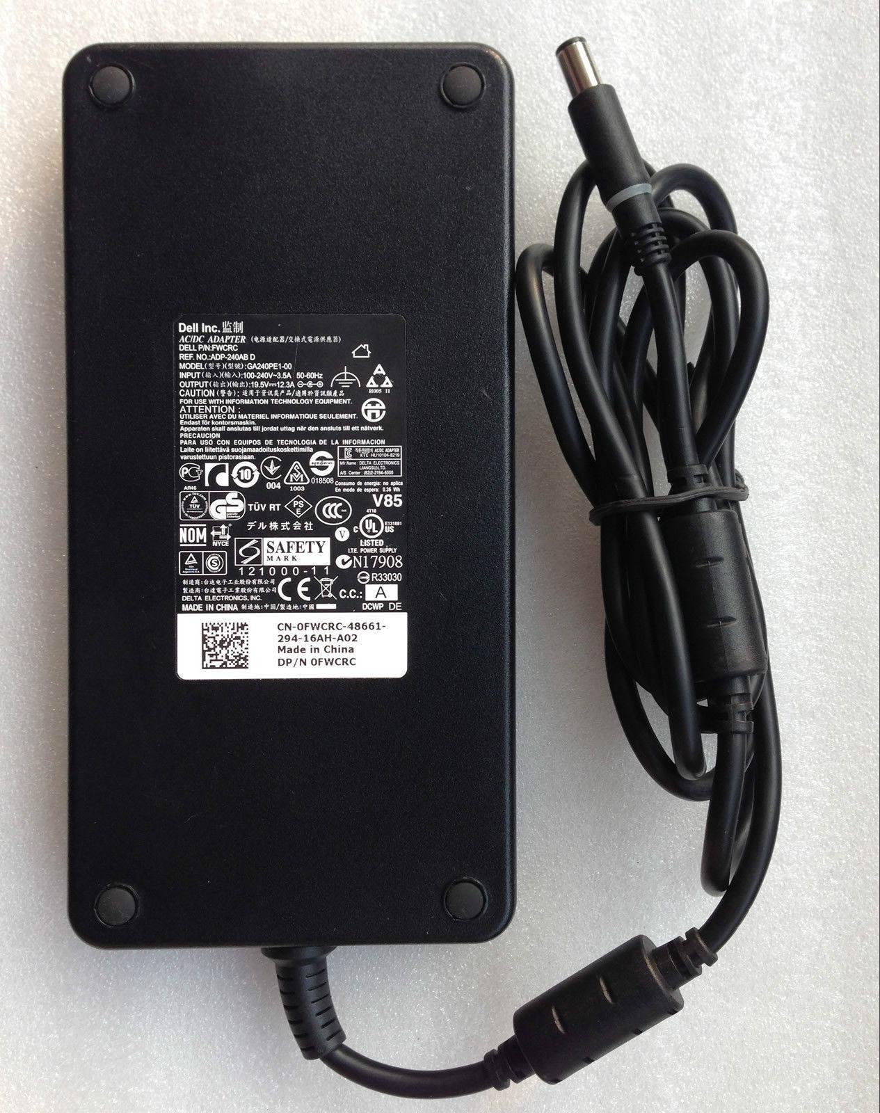 Sạc cho laptop dell precision m6600 m6700 m6800 19.5v 12.3a 240w chân kim to