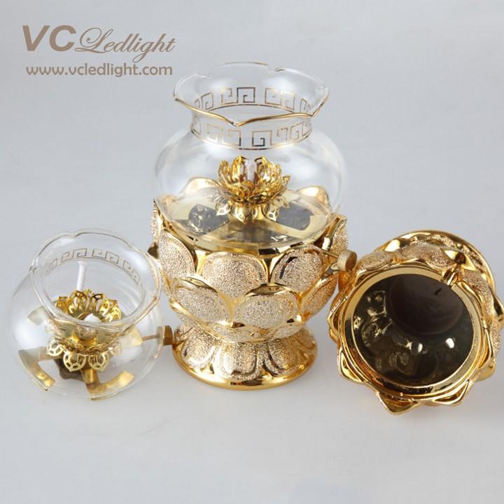 ĐÈN DẦU THỜ ĐÀI SEN