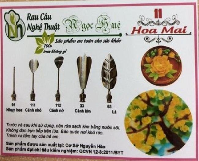 [HCM]Kim rau câu 3D Ngọc Huệ (bộ 5 kim số 11 - hoa mai)