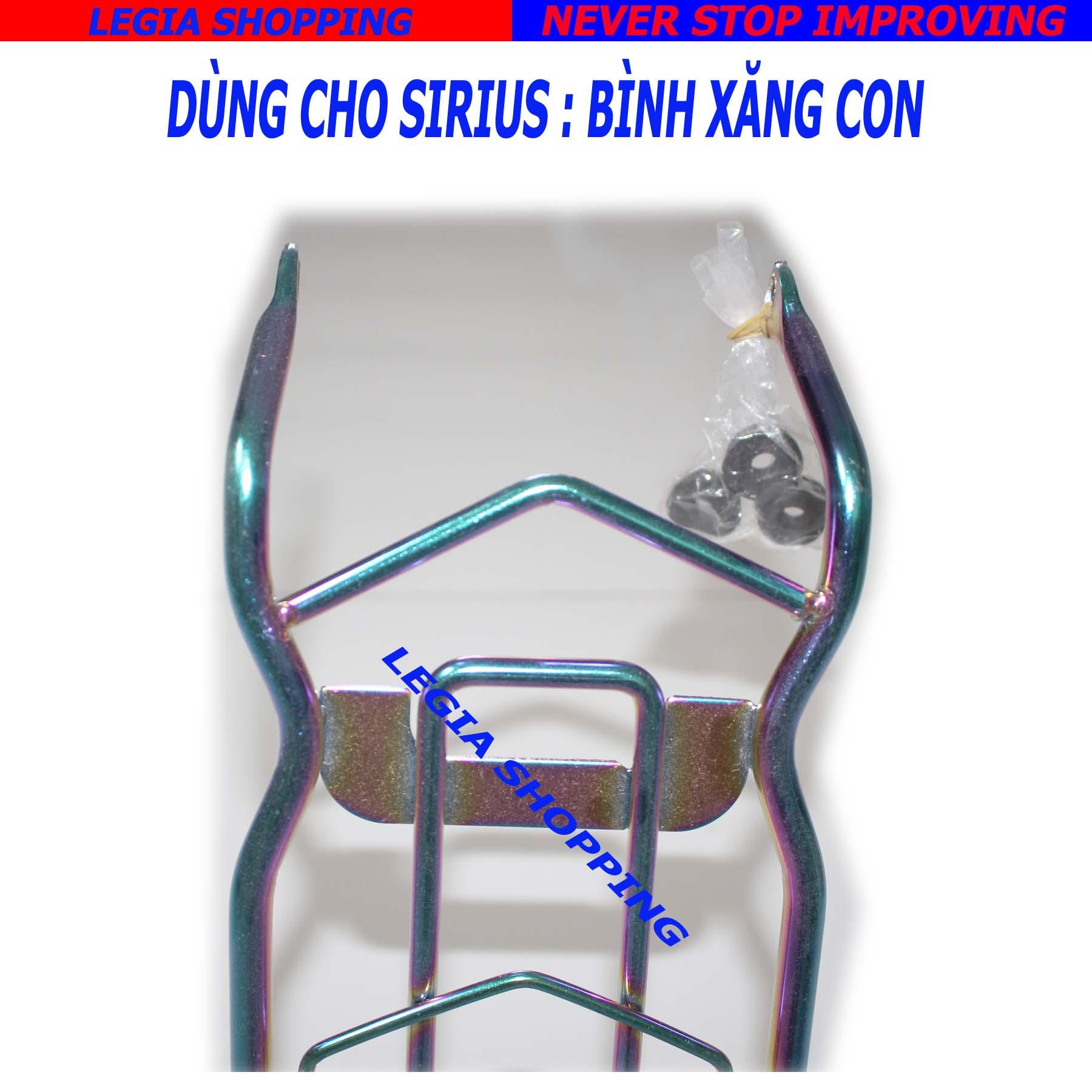2018 baga inox - xi 7 màu gắn xe yamaha sirius xăng cơ
