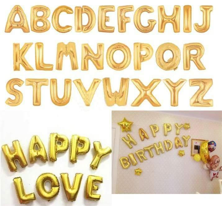 Bóng bay chữ cái , chữ số
