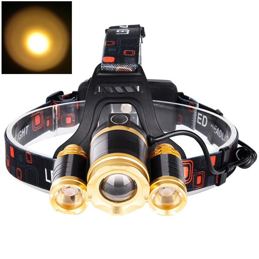 Đèn pin đội đầu 3 bóng e65 có zoom dùng 2 pin 18650