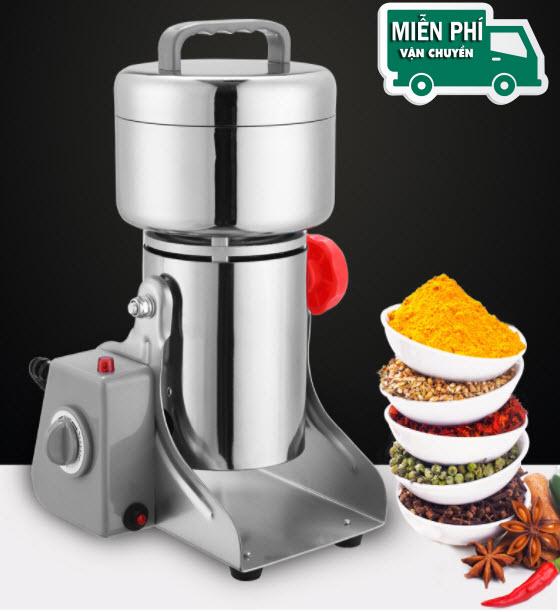 Máy xay bột khô đa năng 800g nắp xoáy inox cao cấp