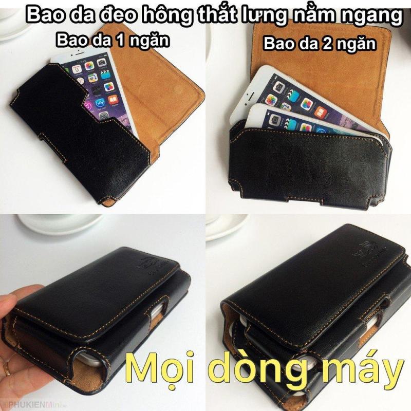 Giá Bao da túi đeo hông thắt lưng nằm ngang 1 ngăn và 2 ngăn cho điện thoại 5 inch, 5.2 inch, 5.5 inch, 6 inch, 6.3 inch Mọi dòng máy