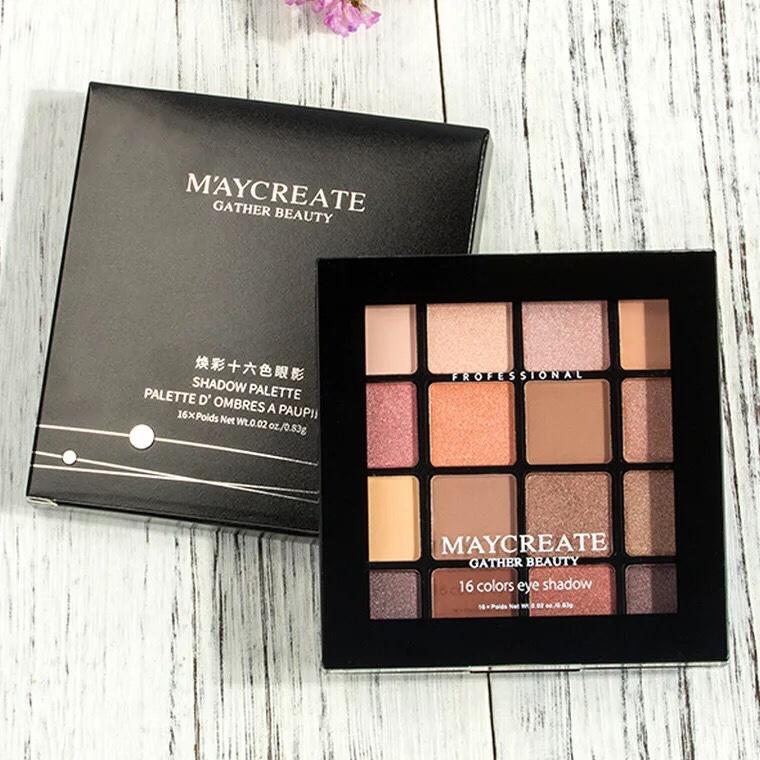 Bảng phấn mắt 16 màu của Maycreate