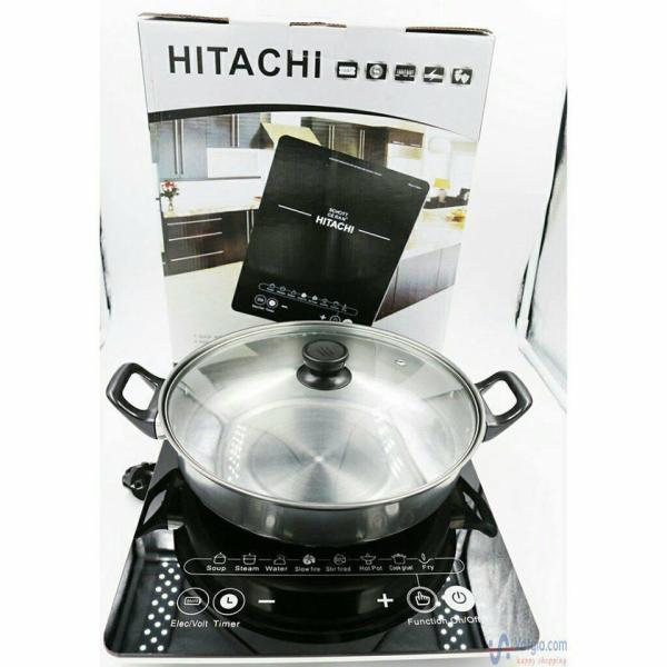 [Tặng kèm nồi lẩu] Bếp từ đơn Hitachi model DH-15T7 (màu đen) siêu bền Ngoc Khanh Market